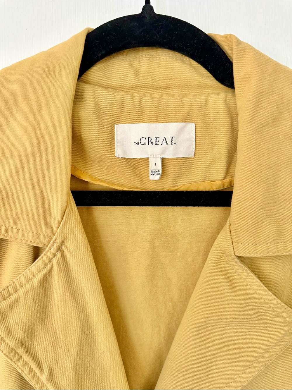 The Great 100 Cotton Marigold Yellow Belted Oversized Trench Coat S - Picture 6 of 8